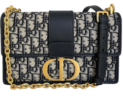 Internet only: Dior 30 Montaigne Chain Bag, Blue