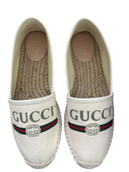 Internet only: Gucci espadrilles, Web Cream Canvas