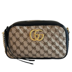 Internet only: Gucci GG Canvas Marmont Small Camera Bag