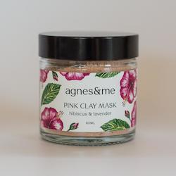 For Front: Pink Clay Mask with Organic Hibiscus Powder 60mls