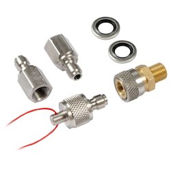 Shootair: Connection Kit, 1/8" BSP, Double Male and Single Female Quick Connect Fittings with Dust Plug
