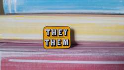Pin: They/Them Yellow
