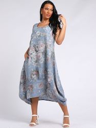 Linen Dresses: AMELIA - Vintage Rose Dress