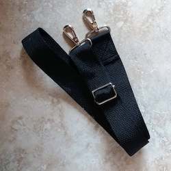 Leather good: Adjustable Black Webbing Bag Strap
