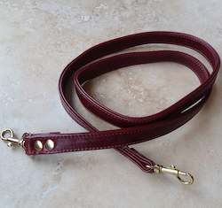 Leather good: Red Handmade Leather Bag Strap
