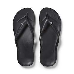 Black - Crystal - Arch Support Jandals