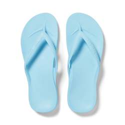 Footwear: Arch Support Jandals - Classic - Sky Blue