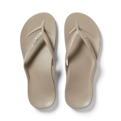 Arch Support Jandals - Crystal - Taupe