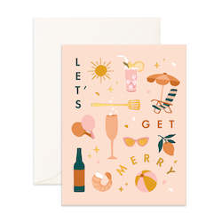 Stationery Cards: Lets Get Merry Christmas Card