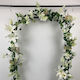 White Lily Garland - Artificial Flowers (Silk, Faux)
