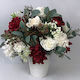 Cerise Roses & Ivory Peonies - Paper Flowers