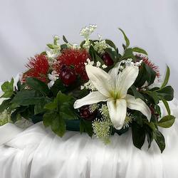 Flower: Table Centre Piece | Pohutukawa and Lily | Artificial Flowers