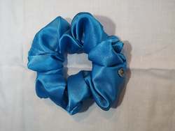 Clothing: Blue Satin Scrunchie