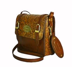 Frontpage: Mini Satchel. Brown Sugar on Classic Brown