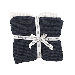 Products: Bailey + Gray Cotton Knitted Wash Cloth (Set of 2)