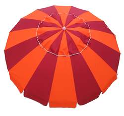 All: Carnivale 240cm Beach Umbrella - Orange & Red