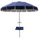 Maxibrella 240cm Beach Umbrella + Sunraker Table - Navy