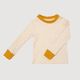 Cuffed Long Sleeve Top - Oatmeal with Gold Binds