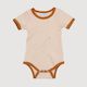 Retro Ringer Ribbed Bodysuit - Oatmeal with Mustard Binds
