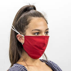 Reusable Face Masks: Reusable Fabric Face Mask - burgundy - PACK OF 3