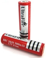 Ultrafire 18650 3000mAh rechargeable batteries x 2
