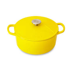 Cast Iron Dutch Oven in Yellow