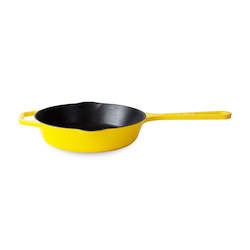 Cast Iron Skillet Pan in Yellow