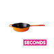 Seconds: Orange Cast Iron Skillet Pan
