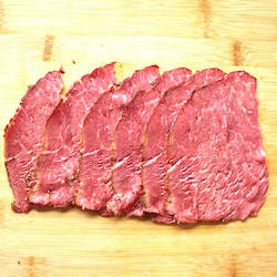 Meat wholesaling - except canned, cured or smoked poultry or rabbit meat: Wagyu Pastrami