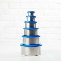 Kitchenware: Stainless Steel Food Containers, Full 6 Set