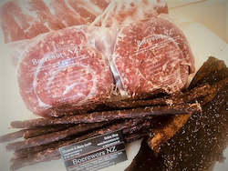 Meat processing: 1kg Pork Spare Ribs, 1/2kg Biltong, 1/2kg Drywors, 1kg Plain Boerewors