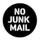 No Junk Mail Round Sign - Wall Art