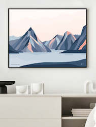Artwork preparation: Milford Sound Mountains, New Zealand. Modern Mitre Peak Art Print