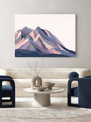 Mt Denali (McKinley) Modern Art Print Poster or Canvas Wall Art