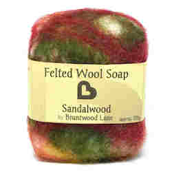 Sandalwood Felted Wool Soap