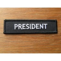 Office Bearers President Embroidered Patch
