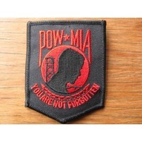 Pow-mia Red Embroidered Patch