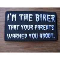 Clothing accessories: IM The Biker That Embroidered Biker Patch