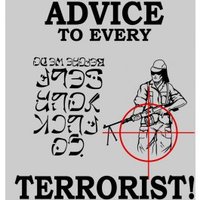 Clothing accessories: Advice to Terrorists T-Shirt