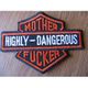 Highly Dangerous Embroidered Patch