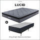 Hypnos Lucid Euro Top Mattress and Bed Base King Single
