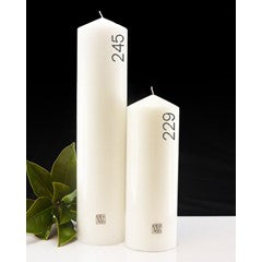 Internet only: 100mm x 450mm pillar candle â white