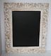Chalkboard in a hand-carved frame - White