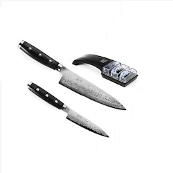 GOU Damascus Chef Knife 3PC Gift Set