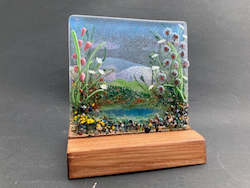 Flowers: Lakes and mountains 10cm base by 10cm high