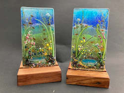 Lakes and mountains 7cm base by 14cm high