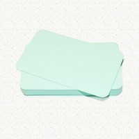 Adult, community, and other education: Blank flash cards (green card stock)