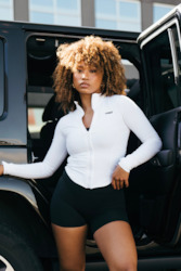 Personal health and fitness trainer: SNATCHED JACKET - WHITE