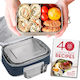 Lunch Box Stainless Steel with Divider - Cooler Bag and Recipe Book â 800ml