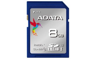 Products: Adata 8GB sdhc memory card class 10 security camera